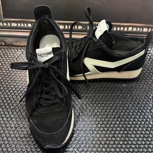 Rag & Bone Black and Cream Sneakers